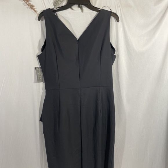 NWT $229 Alex Evenings [ 18 ] Side Ruched‎ Cocktail Dress in Charcoal - Picture 12 of 14